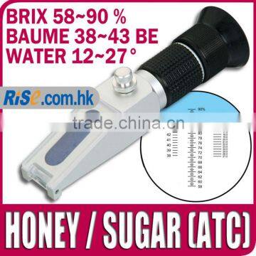 New 58~90% Brix 38~43 Be Baume Honey Wine Refractometer