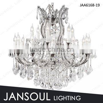 19 lights blak contemporary chandelier for living room