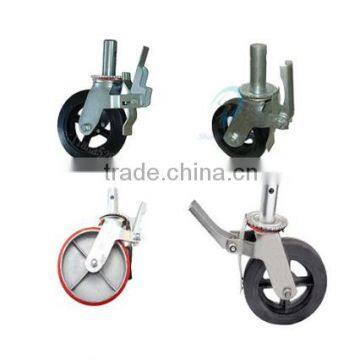 Removable Scaffolding Industry PU / Rubber Caster