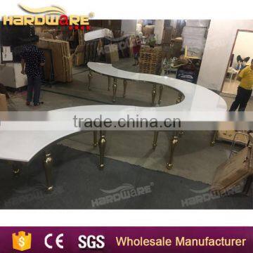 different shape wedding mdf table , round no folding banquet table metal legs                        
                                                                                Supplier's Choice