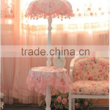 North American fashion romantic pink color lace lamp shade floor lamp modern design STF-623