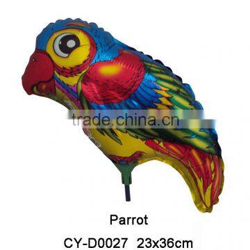 2016 cup stick Parrot shaped foil balloon animal helium balloon for party decoration