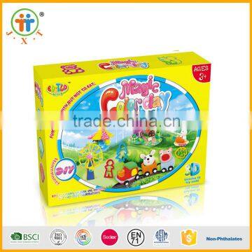 Educational high quality DIY dough play set Children funny cake magic plasticine
