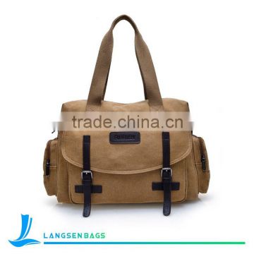 Hot selling fashion canvas shoulder bag luggage bags