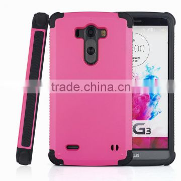 For LG G3 hybrid rubber combo matte case