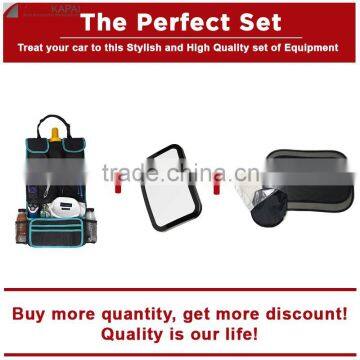 The Perfect Set Car Organizer+Baby Car Mirror+Car Sunshade