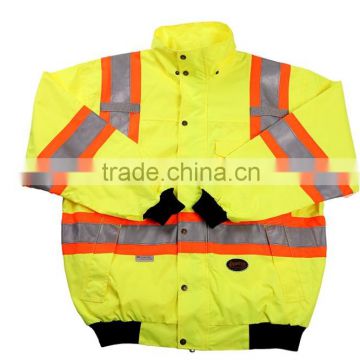 2016 New Waterproof Reflective Men Long Raincoat Customized Reflective Safety Raincoat