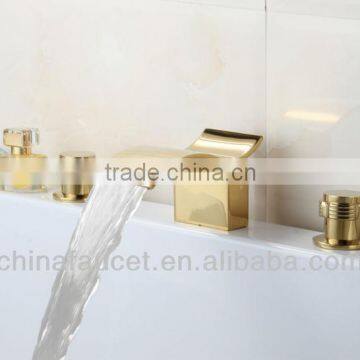 3 Pcs Set Bathtub Golden Faucet Q30113G