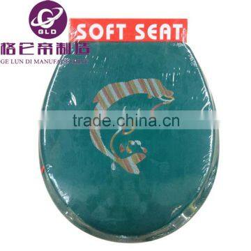 GLD Embroider plastic washable toilet seat cover for washroom