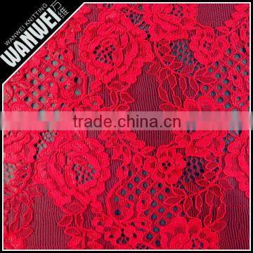 love heart sharp fashion coral color guipure multi color lace fabric of high quality 2012