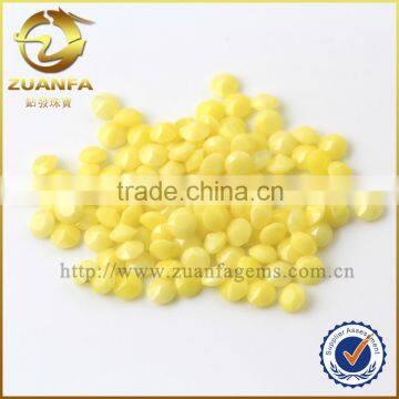 Small size round shape colored glass stones, beautiful yellow gemstone beads decorative glass gems                        
                                                                                Supplier's Choice