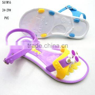 Cute design kids girls shoes wholesale summer jelly sandals