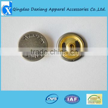 high end silver metal snap buttons for jeans