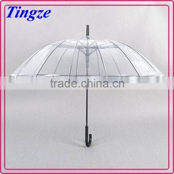 Auto Open Transparent folding umbrella Transparent Straight Umbrella transparent umbrella