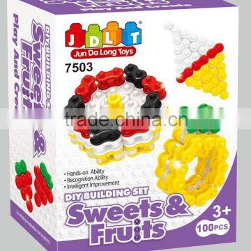 BNE100831sweet &fruits 100pcs Educational assambling toys building block set