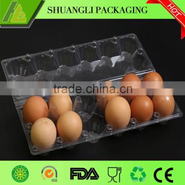 Clear transparent plastic 12ct egg tray