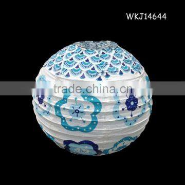 Peacock pattern hanging wedding paper lantern