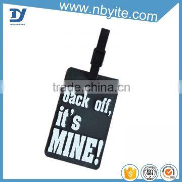 Custom soft pvc travel luggage tag for promotion gifts