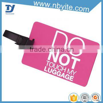 Airline Travel parcel Tracking Bag Soft PVC luggage Tag Hang tag