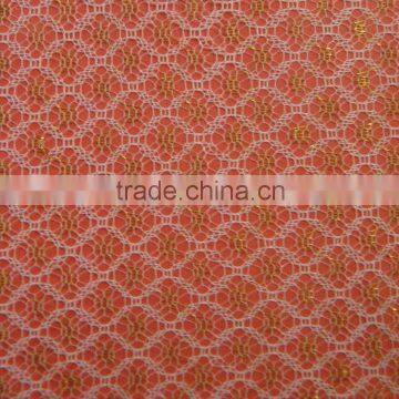 Spun Gold Polyester Mesh Fabric for Clothing photo-2