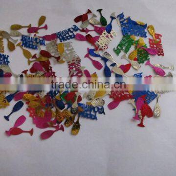 3.0x1.5cm Metallic PVC Happy Birthday Party Happy Birthday Confetti for party decoration