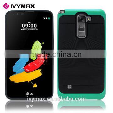 Innovative products shock resistant hybrid case elegant metalic pc cellphone accessories for LG K520/LS775