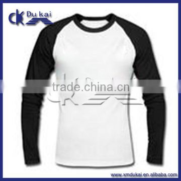 100% organic cotton tight long sleeve t-shirt in different color