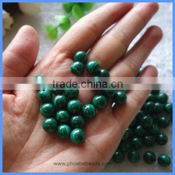 4mm 8mm Half Drilled Round Natural Malachite Loose Beads Gemstone Jewelry Components For Earrings Making HD-MSR4mm