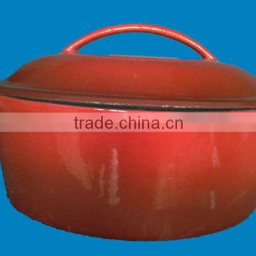 6QT Cast Iron Red color Enamel Dutch Oven