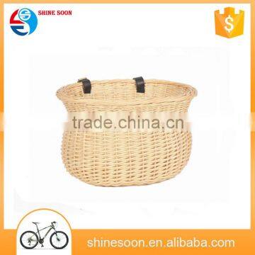 Bigger bicycle wicker Front basket/city natural woven bike basket