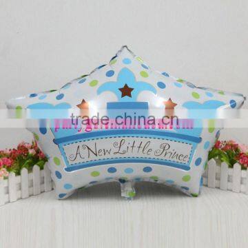 65*49 cm blue little princess crown foil balloon for baby shower globos