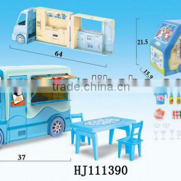 Funny Seafood Dining Truck Toy With Light & Music, Flash Car Toys