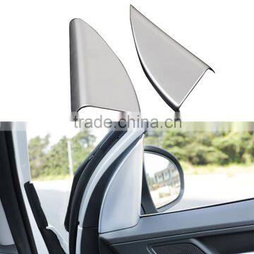 1 Pair Car ABS Chrome Front Door Triangle Pillar Cover Interior Decorative Molding Trim For Hyundai Tucson 3th 2015 2016 LHD