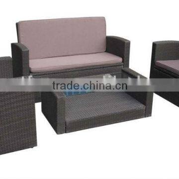 outdoor furniture KD wicker sofa set