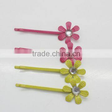 New Flower Pearl Hairpin for Girls Alloy Hair Claw Colorful Kids Hair Clips and Grips photo-3