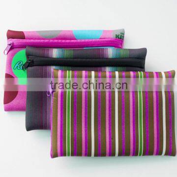 HOT Sell promotional Neoprene Pencil Case bag holder pouch, stationary zip neoprene pen case bag