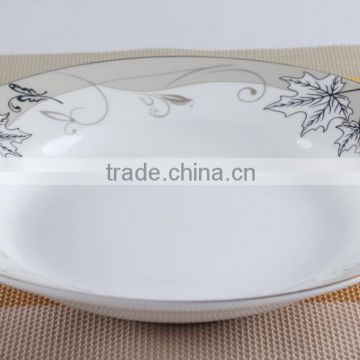 New bone china soup plate, linyi hongshun brand ceramic plate bulk