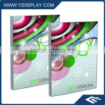 Aluminum indoo LED optical lens fabric light box for display