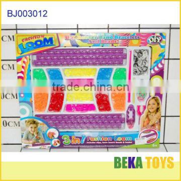 2014 Fashion crazy rainboww loom band box kids diy make rubber band bracelet