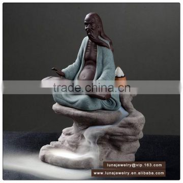 ceramic Fengshui Human Mascot infrared burner ,ceramic incense burner