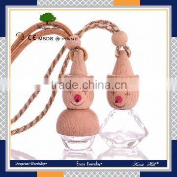 Wholesale lovely glass perfume bottles car pendant car vent empty bottle