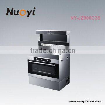 Luxury free standing commerical kitchen equipment gas cooker induction range hood with oven