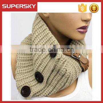 A-38 hand knitted neck warmer neck warmer knitting pattern button knit neck warmer