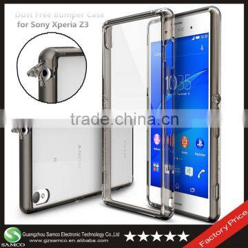 Samco Simple & Clear TPU+PC Bumper Back Cover for Sony Xperia Z3 for Sony Xperia Z3 Transparent Phone Housing