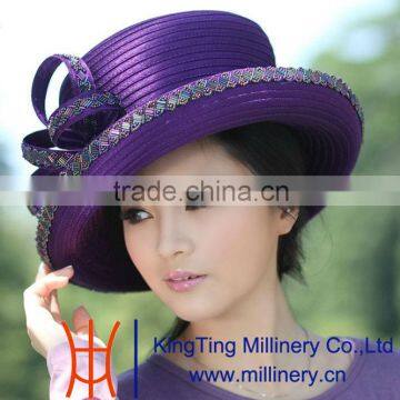 Wholesale elegant fashion millinery church hat