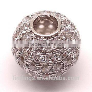 BJ4712 cubic zirconia micro pave beads,cz jewelry