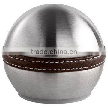 stainless steel and rubber bottom door stopper with leather ring