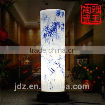 Eco-friendly white ceramic decorative table lamp with white ceramic shade