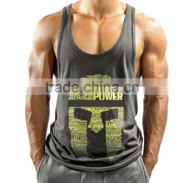 Custom Brand Logo Fitness Tank Top, Mens Gym Stringer Tank Top Vest For Fitness Club