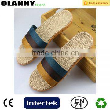 hot selling black eco-friendly straw flip flops